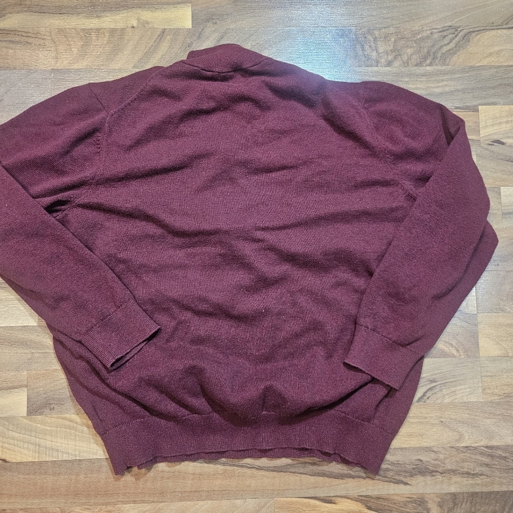 Vineyard Vines Sweater Mens 2XL Pullover 1/4 Zip Cashmere Blend Logo Blue Preppy - Picture 8 of 8
